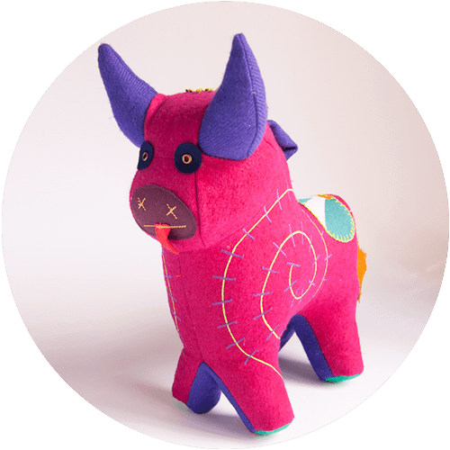 Torito de Pucará rosado
